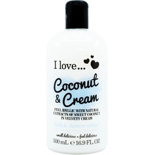 I Love Kúpeľový a sprchový krém s vôňou kokosu a sladkého krému Coconut & Cream Bubble Bath And Shower Creme 500 ml