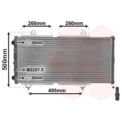 Chladič, chlazení motoru VAN WEZEL 40002033