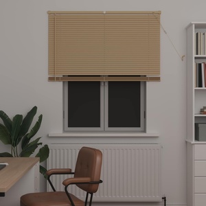 vidaXL Венецианска щора Светло кафяво с шарка 150 x 110 см 25 mm ПВЦ (42003765)