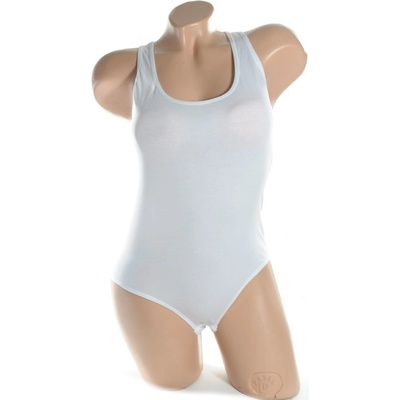 Dámske body hrubé ramienka biele