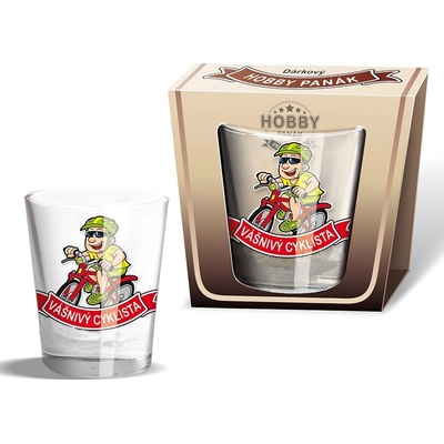 Nekupto Dárkový panák HOBBY VÁŠNIVÝ CYKLISTA 40 ml