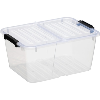 Siguro Fold Box se skládacím víkem 15 l, 39,4 x 29,5 x 18,5 cm, transparentní – Zboží Dáma