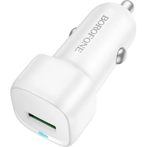 BOROFONE Зарядно за автомобил - Borofone (BZ34) - USB, Single Port, 18W QC/FCP/AFC - Бял
