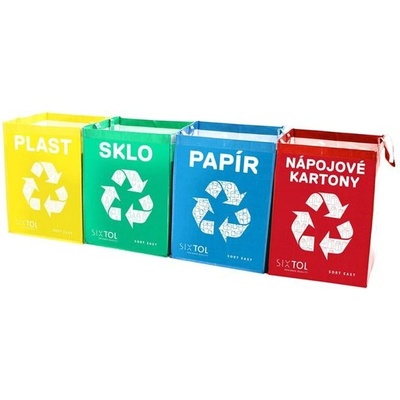 Sixtol Sada tašiek na triedený odpad Sort Easy 4 Carton 4 x 36 l