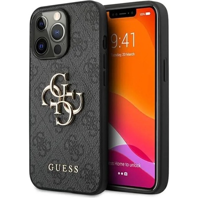 GUESS Гръб Guess PU 4G Metal Logo Case за iPhone 13 Pro - Сив