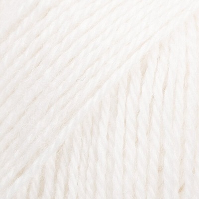 DROPS Design Alpaca Uni Colour 101 White Плетива прежда (1046101)