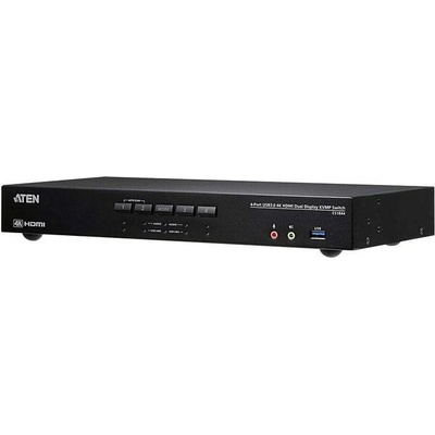 ATEN Kvm превключвател aten cs1844-at-g, 4 порта usb 3.0, За 2 hdmi монитора (cs1844-at-g)