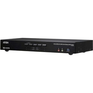 ATEN Kvm превключвател aten cs1844-at-g, 4 порта usb 3.0, За 2 hdmi монитора (cs1844-at-g) - zettabytex