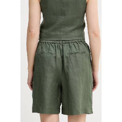 United Colors of Benetton къс панталон дамски от лен (4AGHD901V)
