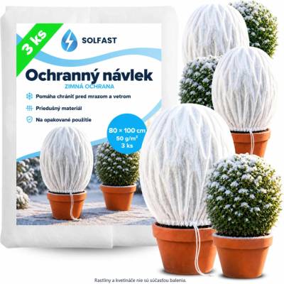 Zimný ochranný návlek Solfast 80 × 100 cm, 50 g/m², 3 ks