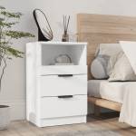 vidaXL Нощни шкафчета Бяло Standard Engineered wood (811232)