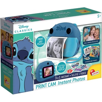 Lisciani Giochi Детска камера за моментни снимки Lisciani Giochi - Stitch, 180 снимки (LI107247)
