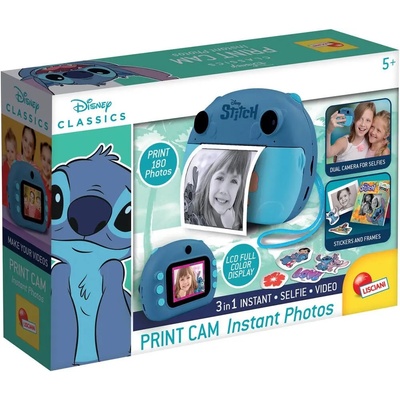 Lisciani Giochi Детска камера за моментни снимки Lisciani Giochi - Stitch, 180 снимки (LI107247)