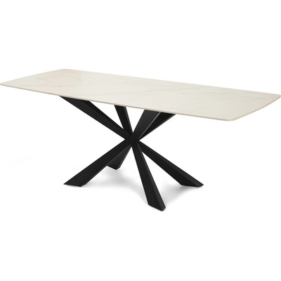 Vikio HJS105B Jídelní stůl 200 x 80 deska dekor bílý mramor