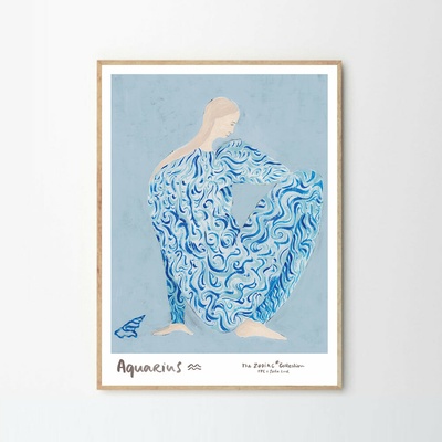 The Poster Club Plagát Blue Lady by Stine Belden Røed 50x70cm
