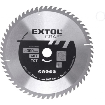 EXTOL CRAFT kotouč pilový s SK plátky, 300x2,0x30mm, 19116