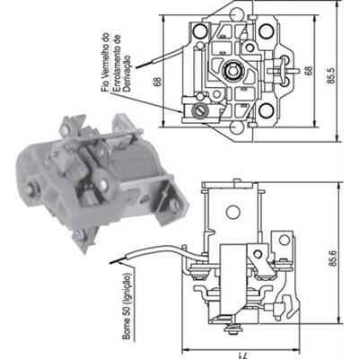 Elektromagnetický spínač pre żtartér MAGNETI MARELLI 940113050336