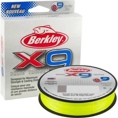 BERKLEY Pletená šnúra X9 Braid Fluo Green 150 m 0,35 mm 36,3 kg