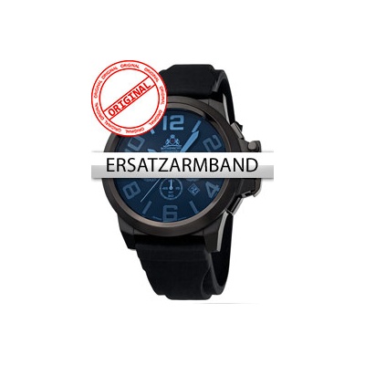 Rothenschild Replacement Strap silicon RS-1108-IB Black Black Clasp (Replacement Strap silicon RS-1108-IB Black Black Clasp)