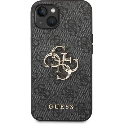 GUESS Гръб Guess PU 4G Metal Logo Case за iPhone 14 Plus - Сив