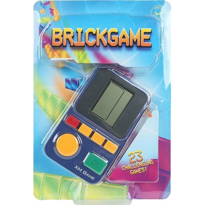Toys&Trends brick game retro konzola 11x6,5 cm 23 hier mix farieb modrá, šedá, biela, zelená