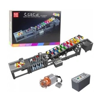 LEAN Toys Construction Blocks Ball Track with Electric Motor 1281 pcs