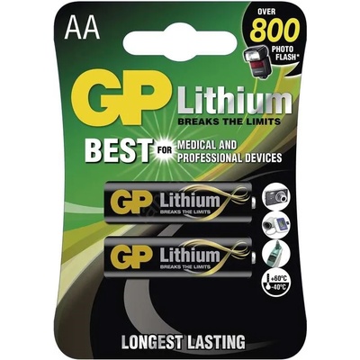 EMOS 2 бр. Литиева батерия aa gp lithium 1, 5v (ems064)