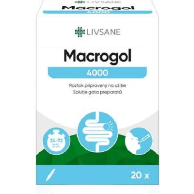 Livsane Macrogol 4000 vrecúška na chronickú zápchu 20 x 20 ml