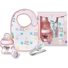 Tommee tippee darčeková sada s fľaškou ružová 150ml