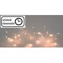 NEXOS LED osvetlenie strieborný drôt 40 LED teplá biela