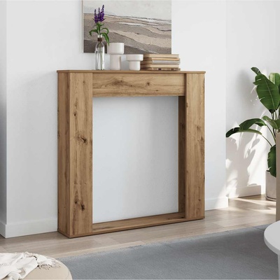 vidaXL Облицовка за камина дъб артизан 100x20x100 см инженерно дърво (854579)