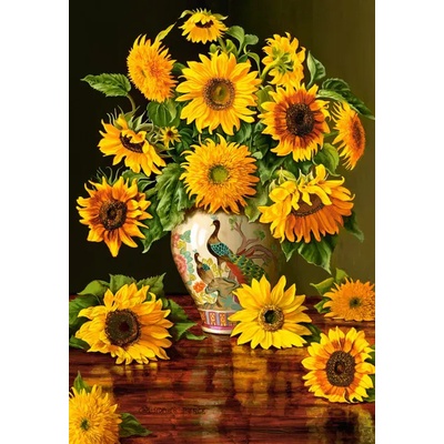 Castorland - Puzzle Sunflowers in a peacock pot - 1 000 piese