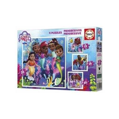 Educa Комплект от 4 Пъзела Educa Ariel