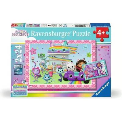 Ravensburger - Puzzle 2x24 Gabby's Dollhouse: Ready to Party! - 40 - 99 piese