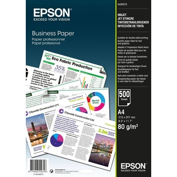 Epson Business Paper C13S450075, 80 g/m2, A4, 500бр, бял, офис хартия (C13S450075)