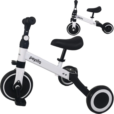 Pepita Foxy 3в1 Convertible Jogging Bike с подвижни педали и регулируеми колела - бяло-черно (TIANXING-SL-08-white-black)