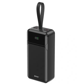 Image 1 of BWOO Преносима батерия BWOO 30000mAh, 65W, 2x USB-A, 1x USB-C, LCD Дисплей, Черен (BO-P66)