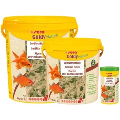 Sera Nature Goldy - Основна храна за златни рибки без оцветители и консерванти с инсекти 10 000 мл