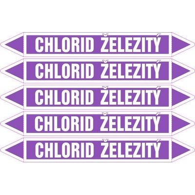 Grafiko | Chlorid železitý - dle ČSN 13 0072 - Materiál fólie s ochrannou laminací, Rozměr aršík 5ks šipka 400x52mm