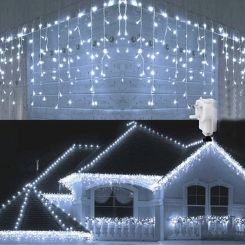 ProfiLED vonkajšie vianočné osvetlenie domu cencúle studená biela 6,6m 202led 2,5w BLZ660