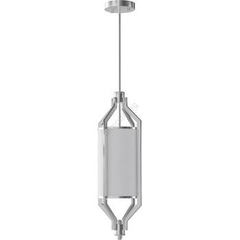 Open Design OR85853 - Пендел на прът ZUNDO 1xE27/15W/230V матов хром/бял (OD0108)