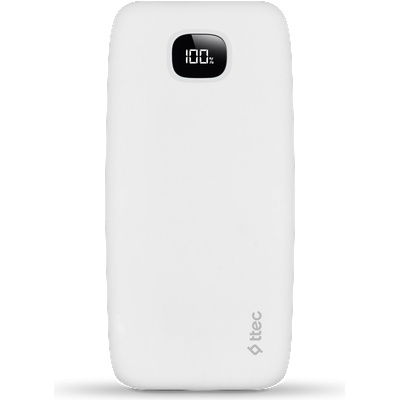 Ttec Външна батерия ttec, ChargeUp Pro, LCD, 20.000mAh PD 20W, Бяла