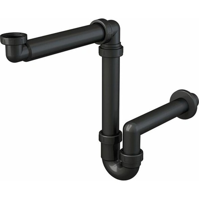 Alcadrain Úsporný sifón pod umývadlo 5/4", čierny A434-ECO