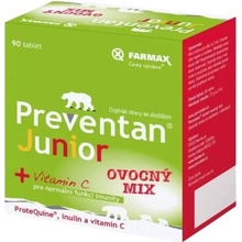 FARMAX Preventan Junior + vitamín C ovocný mix 90 tabliet