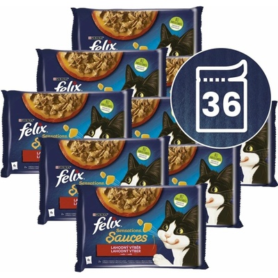 Felix Sensations Sauces morka jahňacie v omáčke 36 x 85 g