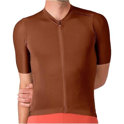 Мъжка фланелка с къс ръкав за колоездене Castelli Espresso 2 Jersey Cycling jersey - Deep Mocha - размер XXL (056-3889-0416)