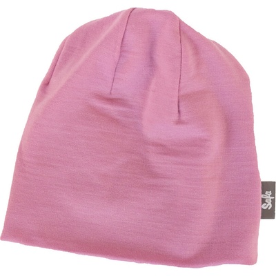 Dětská čepice z merino vlny růžová TOPSY SAFA