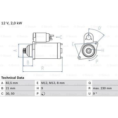 BOSCH STARTER 0 986 018 380