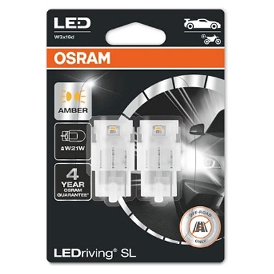 OSRAM Крушка OSRAM LED W21W, 12V, 1.3W, 56lm, 2 броя