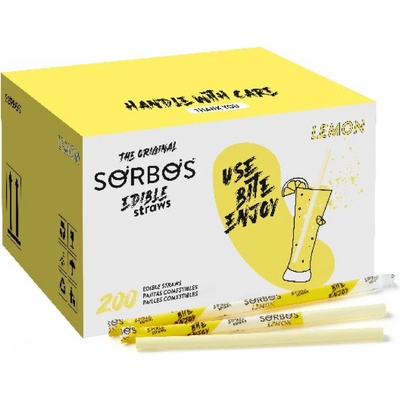 Sorbos Jedlá ovocná brčka Citron 200 ks